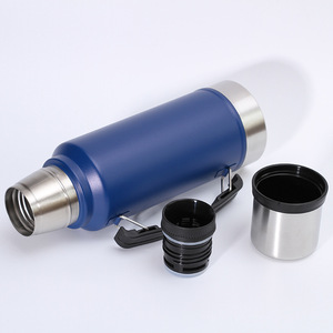 Acero inoxidable <span class=keywords><strong>1000ml</strong></span> 1400ML Clásico Vacío Aislado Boca ancha Camping Viaje Botella verde Termo Taza Mantener caliente y frío - Product Image 6