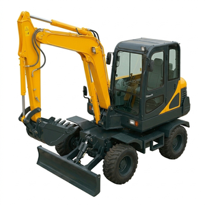 Hot Sale 6 Ton Wheeled Excavator Hyundai R60W-7 Yanmar Engine Mobile <b>Tire</b> Digger for Urban Landscaping and Municipal Works - Product Image 1