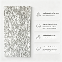 Plaque de briques de terre MCM flexible, texture rugueuse moderne, carrelage mural pour villa, hôtel, style ancien, projet commercial, décoration murale