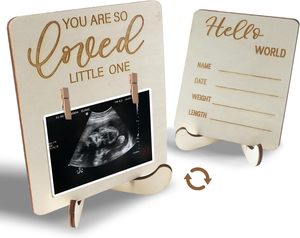 Nhà Máy Cao Cấp Chất Lượng Thân Thiện Với Môi Gỗ Khung Ảnh Dễ Thương Sơ Sinh Siêu Âm Keepsake Món Quà Hoàn Hảo Cho Mang Thai Và Sinh - Product Image 2