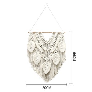 Décoration murale en <span class=keywords><strong>macramé</strong></span> fait main en coton personnalisé bohème, grande tapisserie murale - Product Image 6