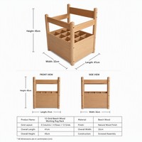 Chuangjin Étagère de rangement 12 compartiments en bois de hêtre pour tapis de travail Montessori et tapis de maternelle, Fabricant en gros