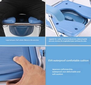 Chaise de douche de salle de douche de cadre d'alliage d'aluminium seule chaise de douche handicapée enceinte âgée Senior pour des personnes âgées - Product Image 5