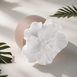 Difusor de yeso de cerámica perfumado con flores, Base de madera para decoración de fragancia de oficina en casa, ambientador de aire de escritorio, piedra aromática - Product Image 5