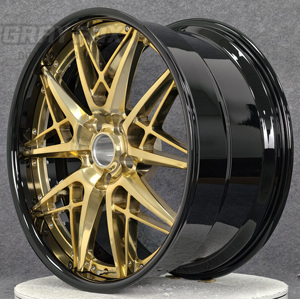 ล้อฟอร์จ GRAYFOX Custom 2 ชิ้น สีทอง ขนาด 18 19 20 นิ้ว 5x112 5x114.3 สำหรับรถยนต์ GR อลูมิเนียม Q50 PCD 5X112 CB 66.5 - Product Image 1