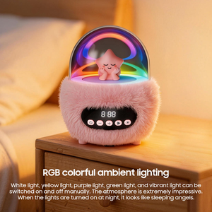 ลำโพงคาราโอเกะแบบพกพาสำหรับซับวูฟเฟอร์เบส 5.4 นิ้ว พร้อมไมโครโฟนไร้สายในตัว 2 ตัว ชาร์จผ่าน USB ไฟ LED RGB สำหรับงานปาร์ตี้คาราโอเกะในครอบครัว - Product Image 3