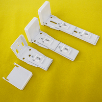 Support de rail simple avec couvercle en plastique, cadre de support de rail épaissi, support en fer, accessoires de montage supérieur pour rideaux