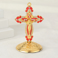 Catholique Jésus Croix Crucifix Creative Métal Croix Crucifix Catholique Jésus Décorations De Desktop Ornements Maison Métal Artisanat