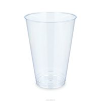 Gobelet jetable moderne en PP transparent de qualité alimentaire 288 ml (10 oz) pour boissons froides et jus, léger, empilable, avec logo personnalisé