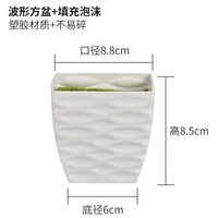 MF-L698 approvisionnement d'usine simulation fleur pot de fleurs en plastique avec mousse plante de jardinage succulente petit pot de fleur