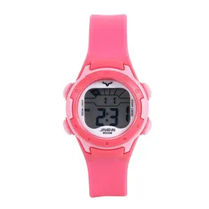 High Quality Custom 7 Colors Lights LED Digital Watch Waterproof Watches Girls Sports Digital Silicone Watch