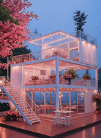 Maison mobile modulaire à 2 étages, bâtiment préfabriqué en conteneur pour commerce de détail et magasin de produits alimentaires et de boissons