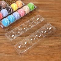 Boîte à macarons élégante de 6 pièces, emballage en plastique PET recyclable pour la présentation de gâteaux et de chocolats