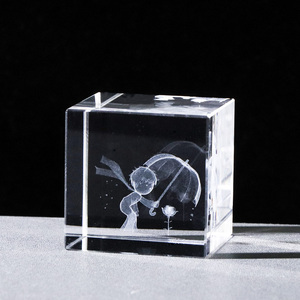 JY cristal artisanat vente chaude K9 cristal 3D Laser graver signes météorologiques soleil <span class=keywords><strong>nuage</strong></span> minuscules blocs de verre cube vierge - Product Image 6
