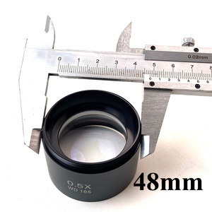 <span class=keywords><strong>Objectif</strong></span> auxiliaire WD165 0.5X 0.7X 0.75X 1.5X 2.0X, filetage 48 mm, lentille en verre Barlow pour microscope stéréoscopique trinoculaire - Product Image 2