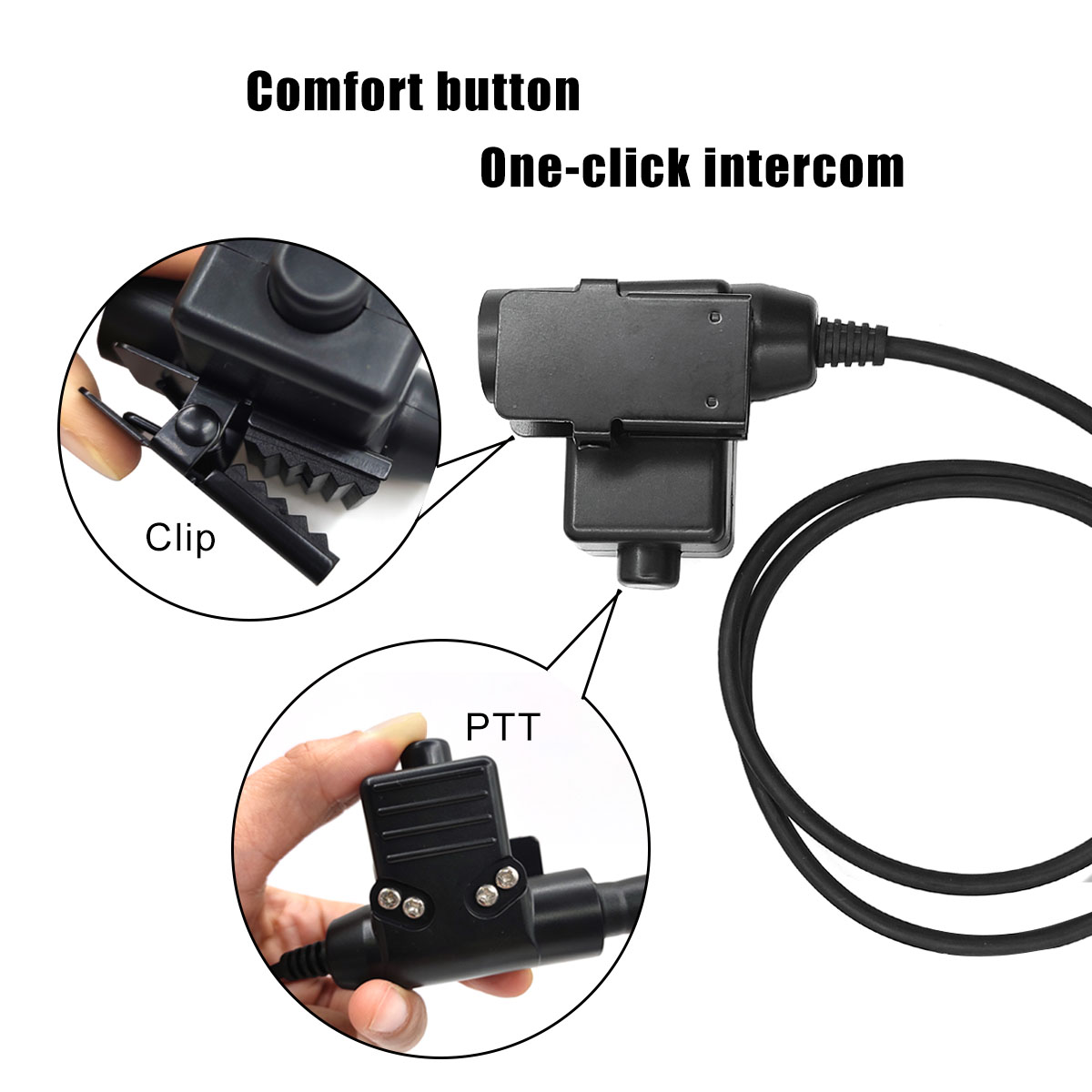 Adaptador U94 Ptt Auriculares Cable Plug Ptt Walkie Talkie | Cuotas Sin Interés