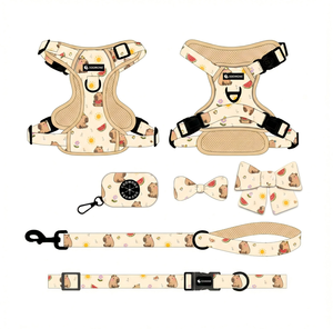 Designer Langlebiges Sicherheits-Hundegeschirr-Set Großhandel Tierdruck Maßgefertigtes Oxford Reflektierendes Hundegeschirr Haustierhalsbänder & Leinen - Product Image 1