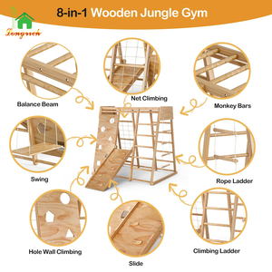 Montessori Set pemanjat dalam ruangan, Gym balita dengan rangka panjat tebing & struktur permainan anak TK - Product Image 5