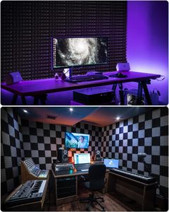 Tấm cách âm tự dính trong nhà hình chóp cách âm cho phòng trống; hấp thụ âm thanh - Product Image 4