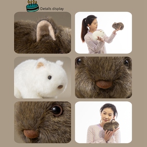 Peluche de cobaye ultra-réaliste, adorable peluche de cobaye, cadeau amusant pour les enfants, animal en peluche compagnon - Product Image 3