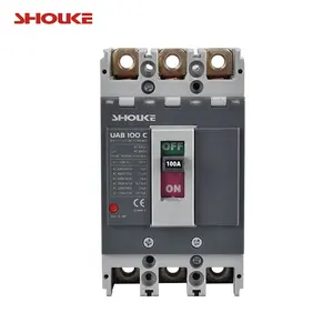 Kompakt leistungs schalter UAB100C 100A 3P mccb 100amp Kompakt leistungs schalter UAB 100A