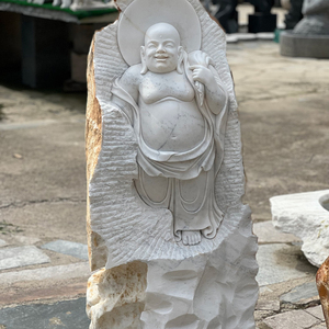 Personalizar escultura religiosa tamaño natural piedra blanca natural figura estatua - Product Image 4