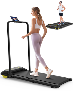 Tapis Roulant Compatto con Telecomando Intelligente, Regolazione della Velocità, Motore Silenzioso da 2,25HP, Tapis Roulant Sottile da Scrivania Bianco per Fitness ed Esercizio - Product Image 1