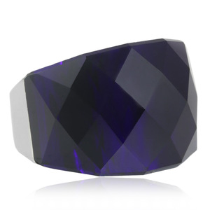Men's <b>Titanium</b> Steel Geometric <b>Ring</b> <b>Black</b> Stone Punk Style Jewelry Gift - Product Image 5