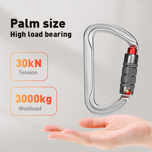 JENSAN中国サプライヤー卸売陽極化された梨型クライミングアルミ合金カラビナーフックロッククライミングとマイニング - Product Image 2
