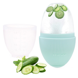 Silicone Face Ice Compress Mold Mint Green Cooling <b>Massage</b> <b>Tool</b> For Facial Pore Shrinking - Product Image 1