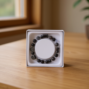 Stainless Steel Natural Stone <b>Beaded</b> <b>Bracelet</b> 8Mm Round Fashion Unisex Gift Jewelry - Product Image 2