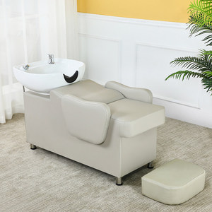 Fauteuil de lavage en cuir PU pour salon de coiffure, unité de lavage arrière pour barbier, mobilier commercial pour studio capillaire - Product Image 5