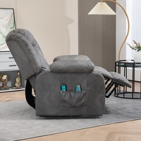 Fauteuil inclinable de salon en gros, fauteuil releveur électrique personnalisé en tissu avec structure métallique robuste