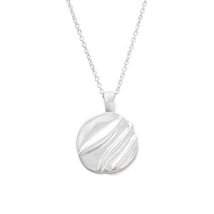 Gemnel kustom wanita 925 perak perhiasan emas berlapis intertwine lingkaran koin liontin kalung - Product Image 6