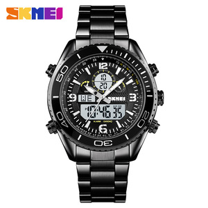 Skmei Digital Watch Men Electronic Luminous Dial Steel Strap 3Bar Water Resistant Chronograph Alarm - Product Image 5