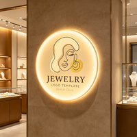 Letrero Luminoso Acrílico Profesional para Minoristas de Joyería de Alta Gama, Exhibición Personalizada Retroiluminada para Cosméticos de Belleza