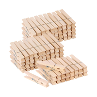 Pinzas de Madera Natural Resistentes con Resorte para Ropa, Fotos, Manualidades y Decoración del Hogar