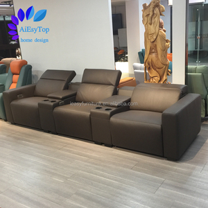 Tùy chỉnh Loại-C USB Napa da đồ nội thất nhà hát điện điện 3 chỗ ngồi có thể ngả sofa giá rẻ tựa đầu động cơ ngồi có thể ngả sofa - Product Image 1