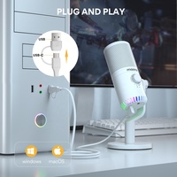 Micrófono de Condensador para Juegos Maono, el Más Reciente, Compatible con Programación para Videojugadores Profesionales, Micrófono para Podcast, USB Tipo C