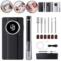 Kit de perceuse à ongles sans fil rechargeable Wellstry, moteur sans balais 40000 tr/min, portable, logo personnalisable, USB Type-C, 6 embouts de perçage