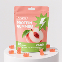 Gummies de Protéines de Lactosérum OEM Véganes, Acides Aminés Naturels, Nutrition Sportive, Complément Énergétique, Créatine, BCAA