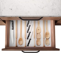 Juego de Divisores de Cajones Ajustables de Bambú, Organizador de Armario Expandible para Cocina, Guardarropa, Oficina, Universal, Personalizado, OEM
