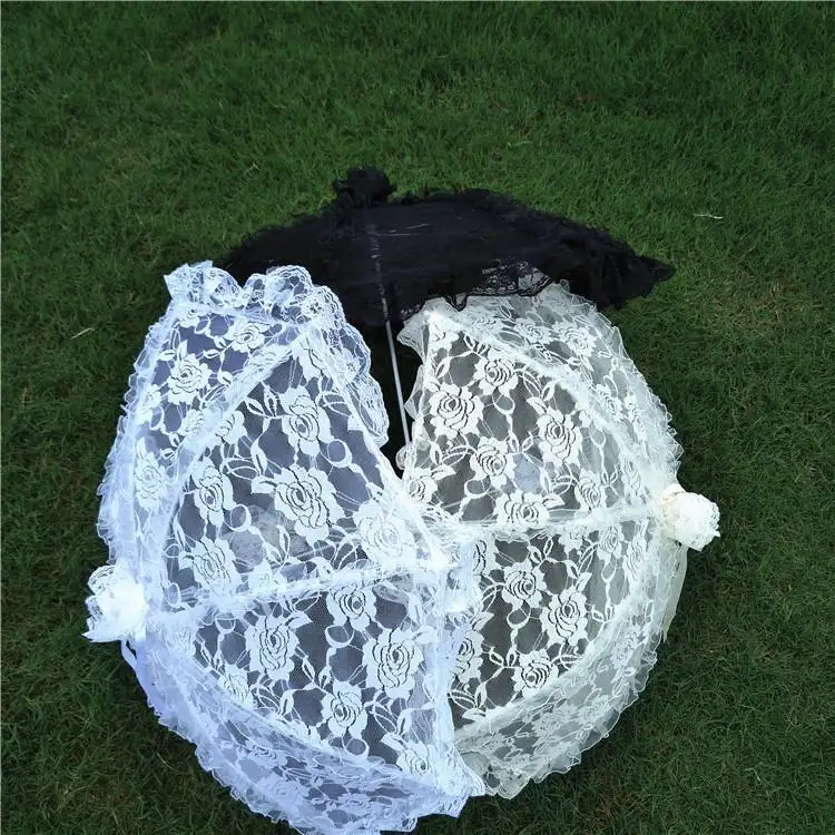 Hete Verkoop!! Bruiloft Lace Parasol Paraplu