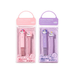 Pince à épiler pour sourcils LMLTOP, pointe carrée, rose violacé, réutilisable, pour le modelage des sourcils LLT03 - Product Image 2