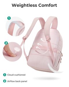 Lightweight Puffer <b>Small</b> <b>Backpack</b> Quilted Casual Travel Daypack Cute Water-Resistant Bookbag - Product Image 4