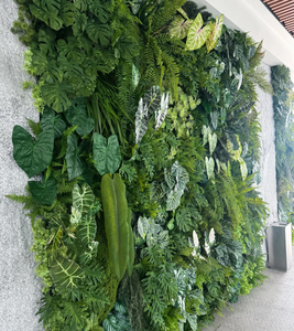 Chất lượng cao tùy chỉnh cảnh quan trong nhà dọc màu xanh lá cây tường nhân tạo nhựa màu xanh lá cây tường cho văn phòng lễ kỷ niệm đám cưới - Product Image 2