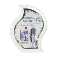 Plaque de récompense en verre personnalisée par sublimation, impression numérique, affichage de reconnaissance pour événements