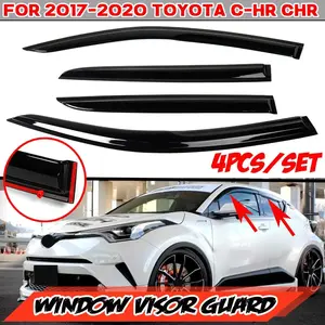 Deflectores de Ventana Laterales para Coche CHR, Visores de Ventana, Protectores de Viento y Lluvia para TOYOTA C-HR CHR 2017-2020, Parasoles, Cubiertas - Product Image 1