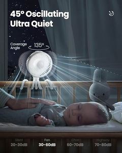 Ventilador Octopus con Control de Botón, 4 Velocidades, Luz Nocturna LED, Plegable y Portátil, Alimentación USB/Batería, Compacto para Uso en Exteriores y Dormitorios - Product Image 2