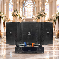 Ensemble d'équipement audio professionnel 10'' avec subwoofer passif 10 pouces, RCA analogique, optique, coaxial, USB et audio sans fil pour église
